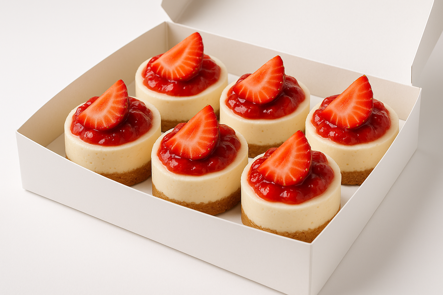 Mini Cheesecakes 6 Pack-Strawberry