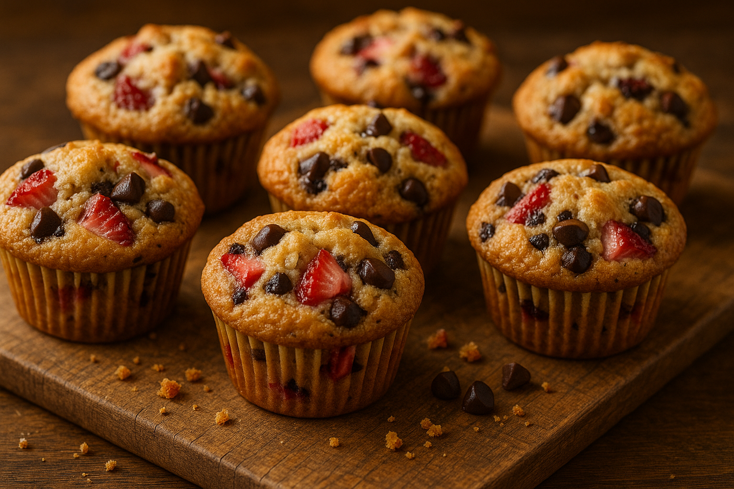 strawberry chocolate chip muffins 